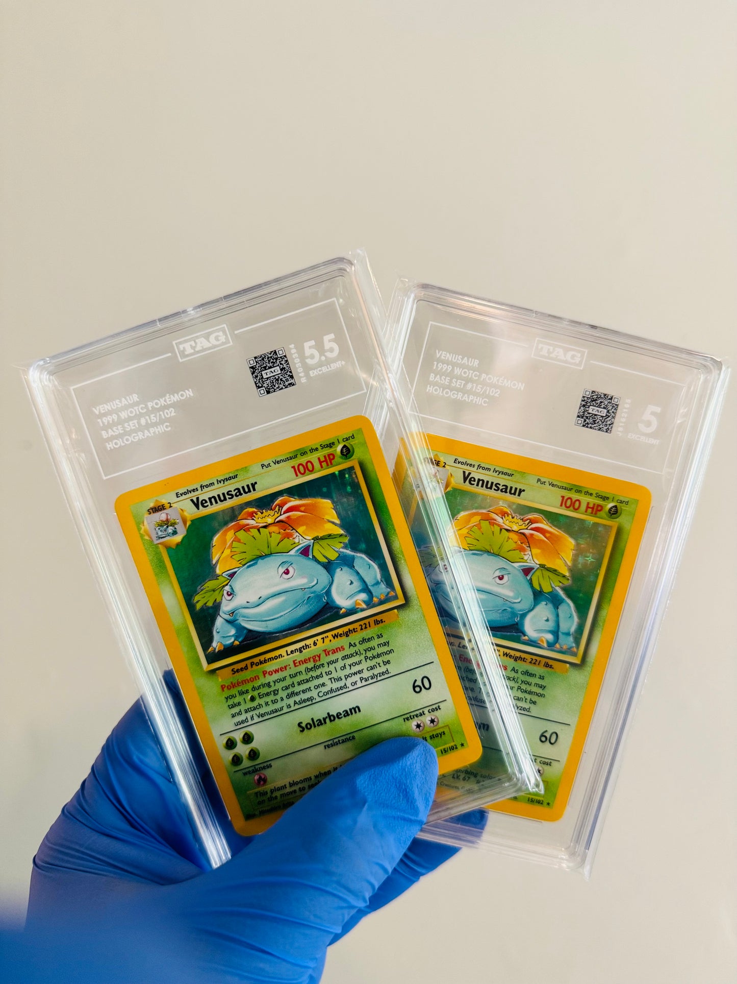 Venusaur Holo Base Set #15 Graded TAG